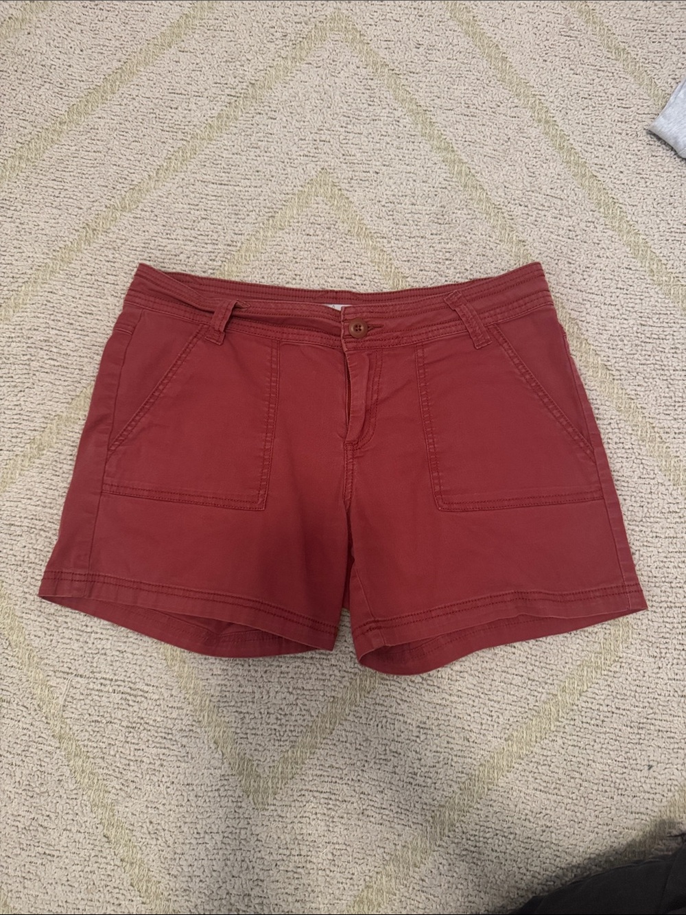 Prana Women's Rust Red Utility Pocket Shorts Sz 8